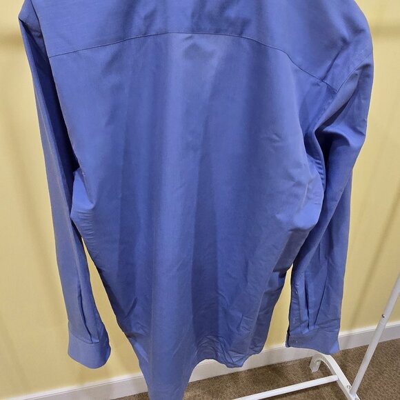 2 Blue Men's Dress Shirts- Sizes 15 and 16 - Picture 5 of 12